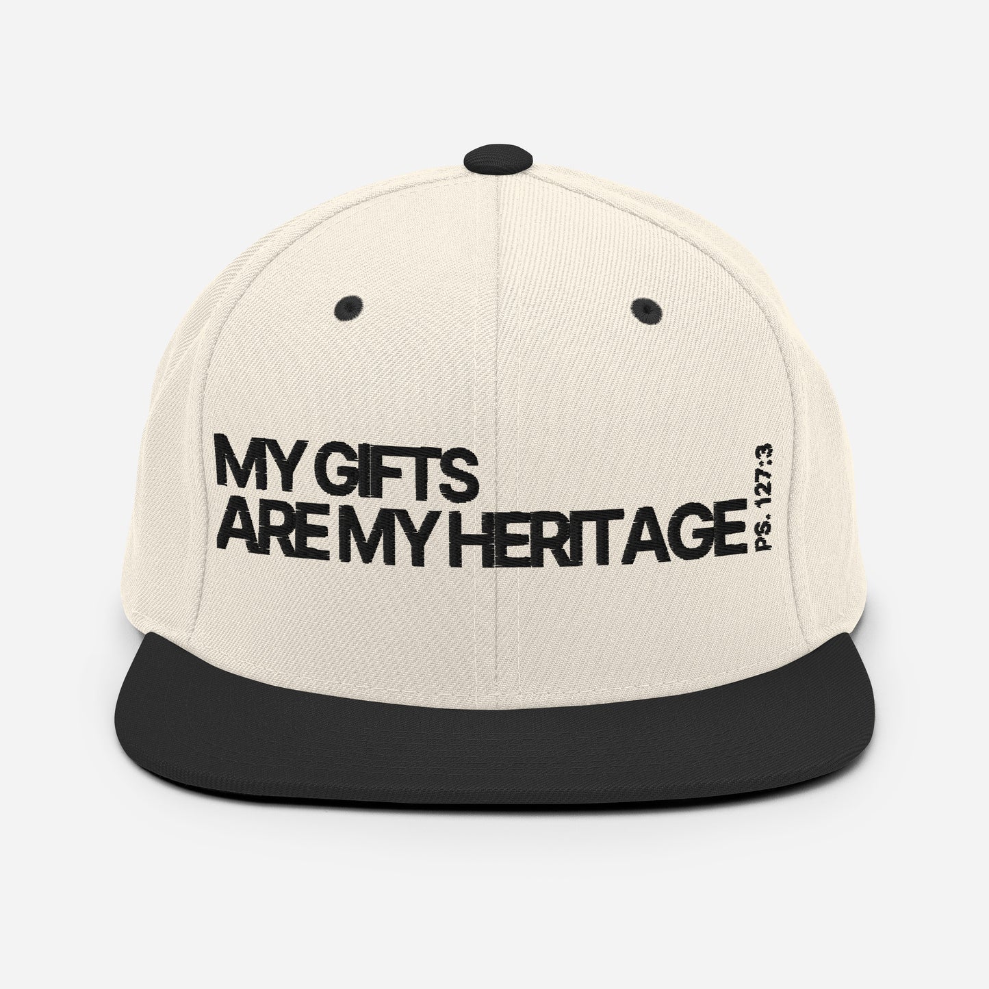 Heritage from the Lord - Snapback Hat in Bone and Ebony (Multi)