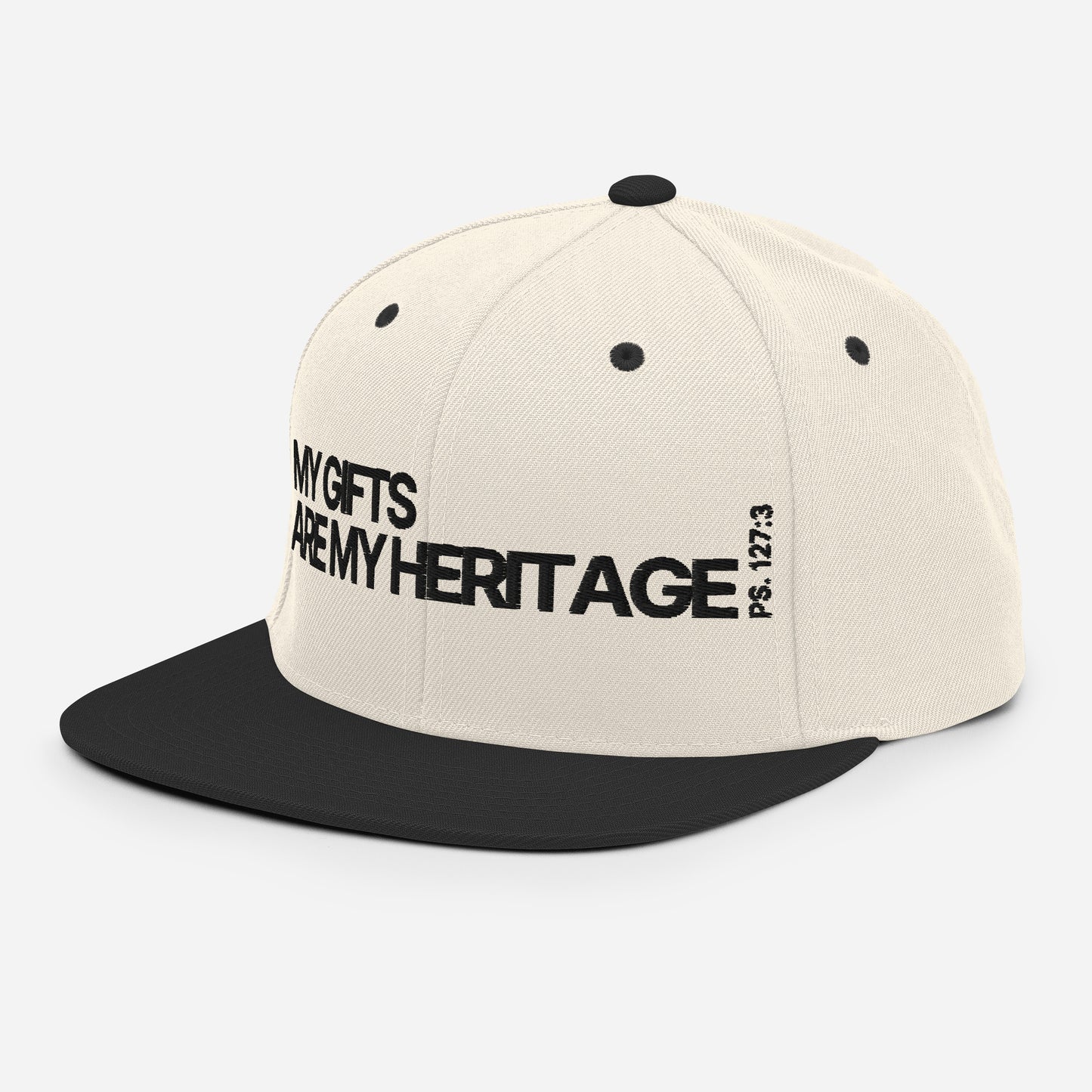 Heritage from the Lord - Snapback Hat in Bone and Ebony (Multi)