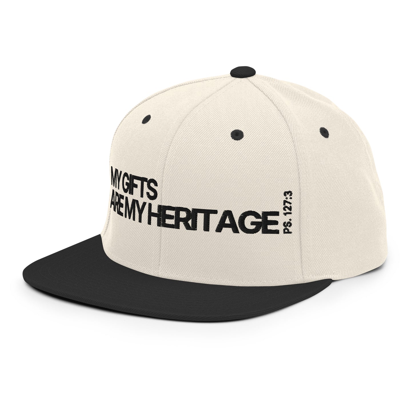 Heritage from the Lord - Snapback Hat in Bone and Ebony (Multi)