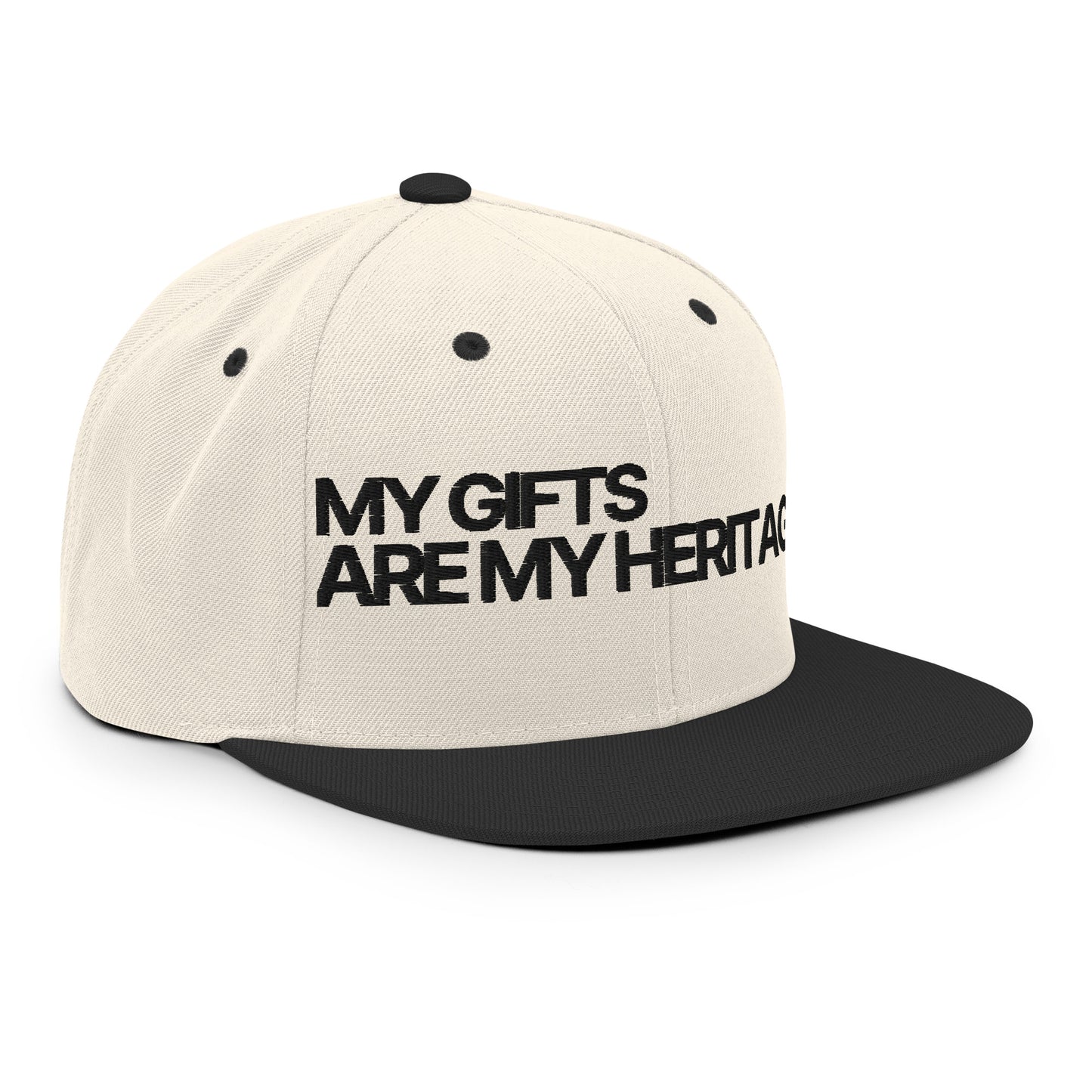 Heritage from the Lord - Snapback Hat in Bone and Ebony (Multi)