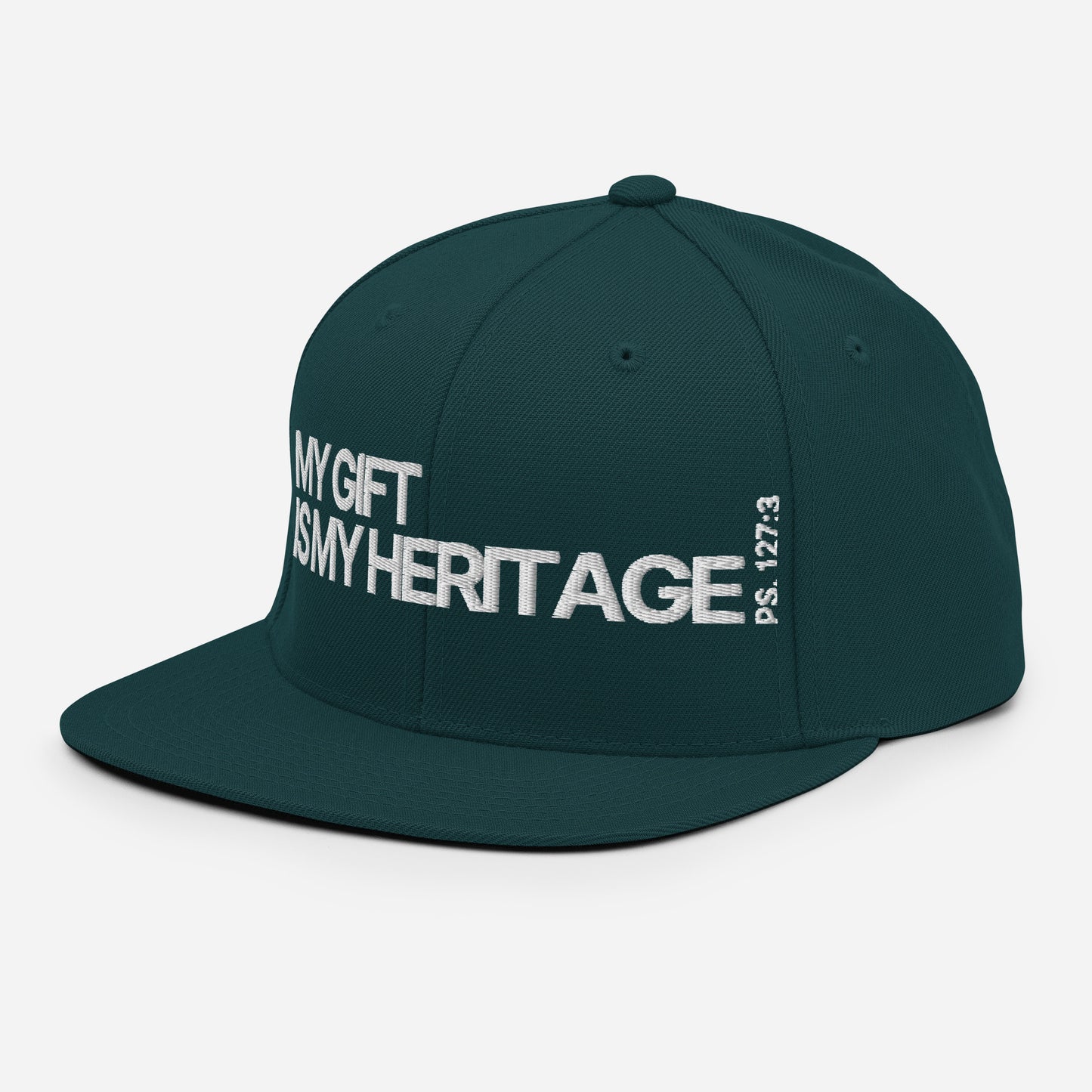 Heritage from the Lord - Snapback Hat in Camo/Spruce/Ebony (Single)