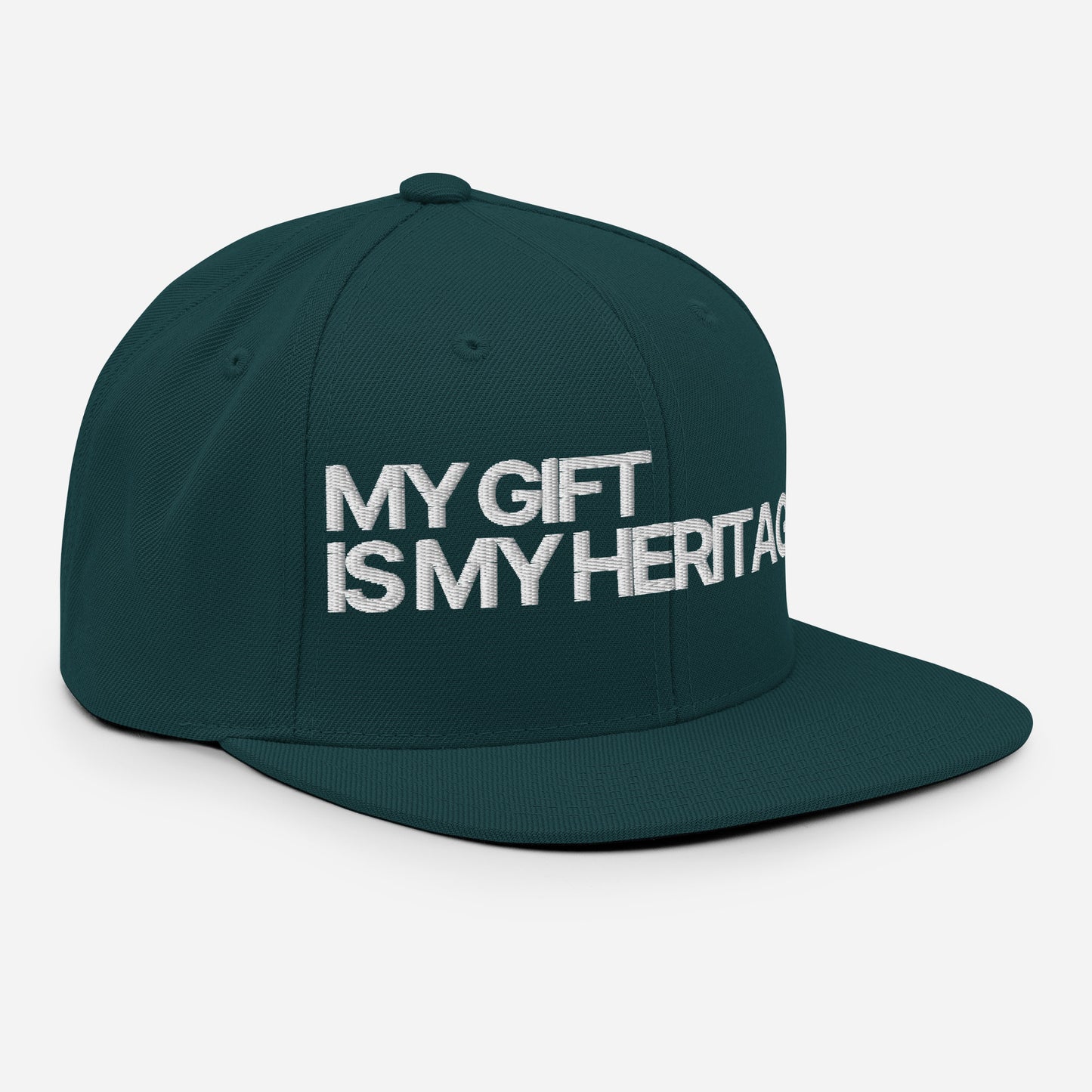 Heritage from the Lord - Snapback Hat in Camo/Spruce/Ebony (Single)