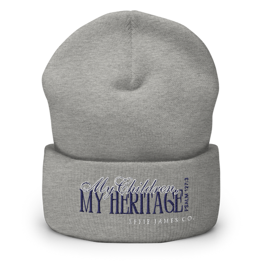 Heritage from the Lord - Cuffed Beanie in Smoke