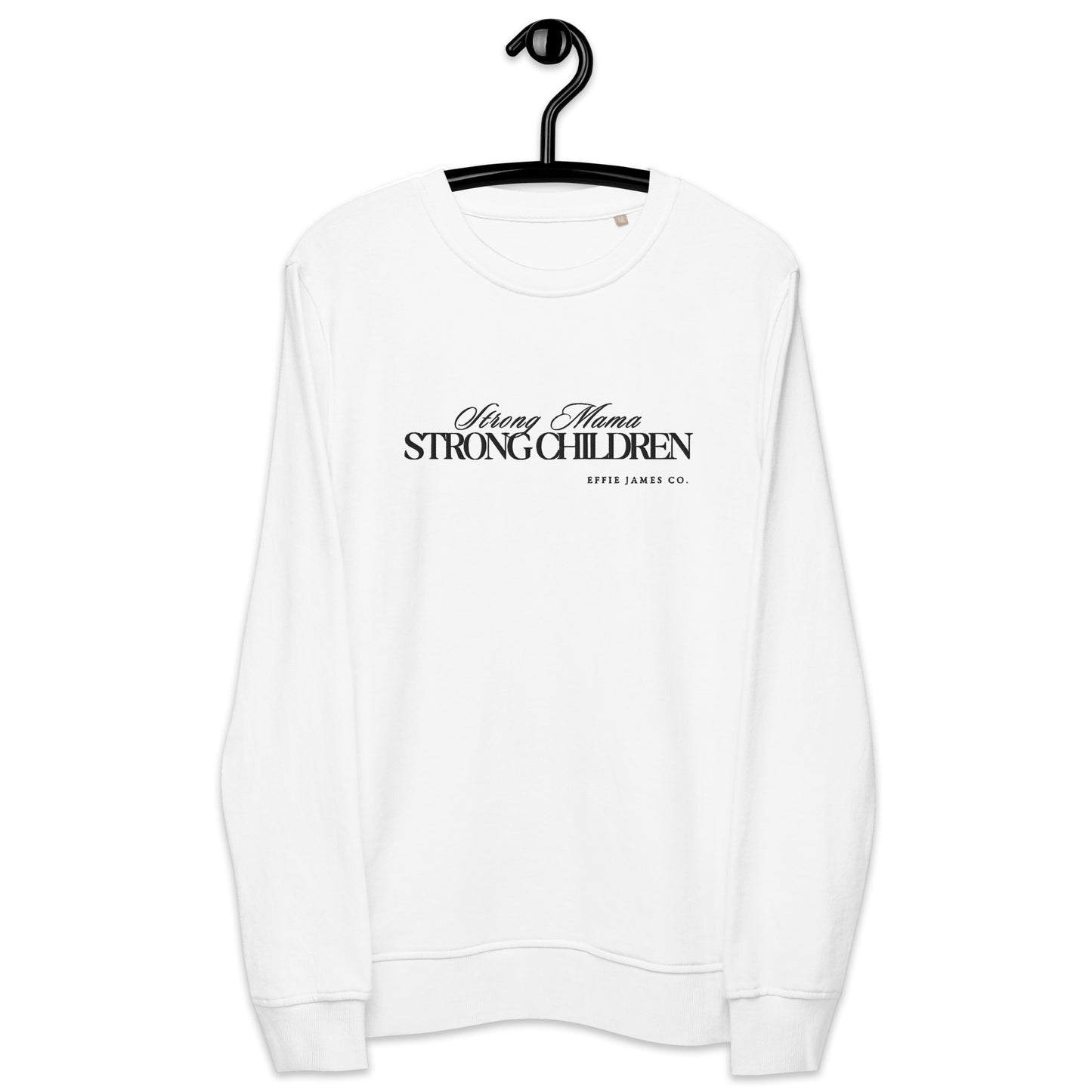 Strong Mama Strong Children - Organic Sweatshirt in Smoke/Ivory