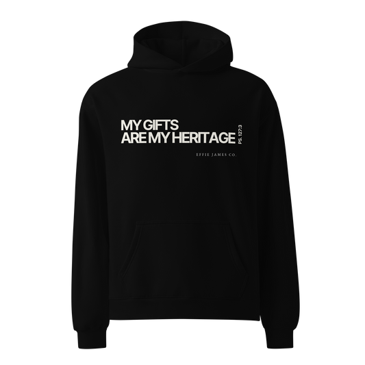 Heritage from the Lord - Unisex Oversized Hoodie in Ebony (Multi)
