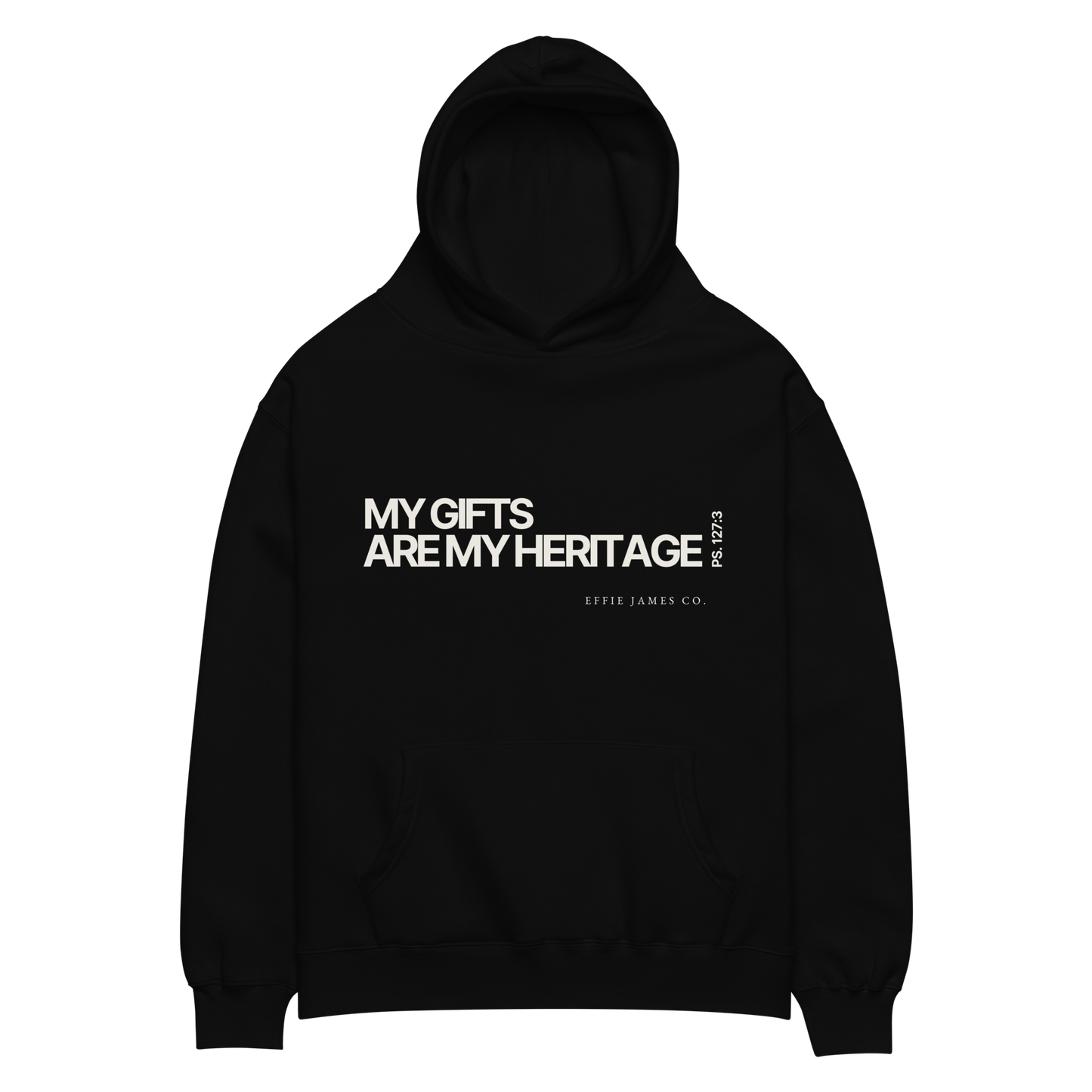 Heritage from the Lord - Unisex Oversized Hoodie in Ebony (Multi)
