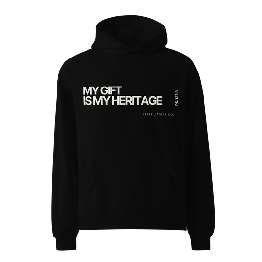 Heritage from the Lord - Unisex Oversized Hoodie in Ebony (Single)