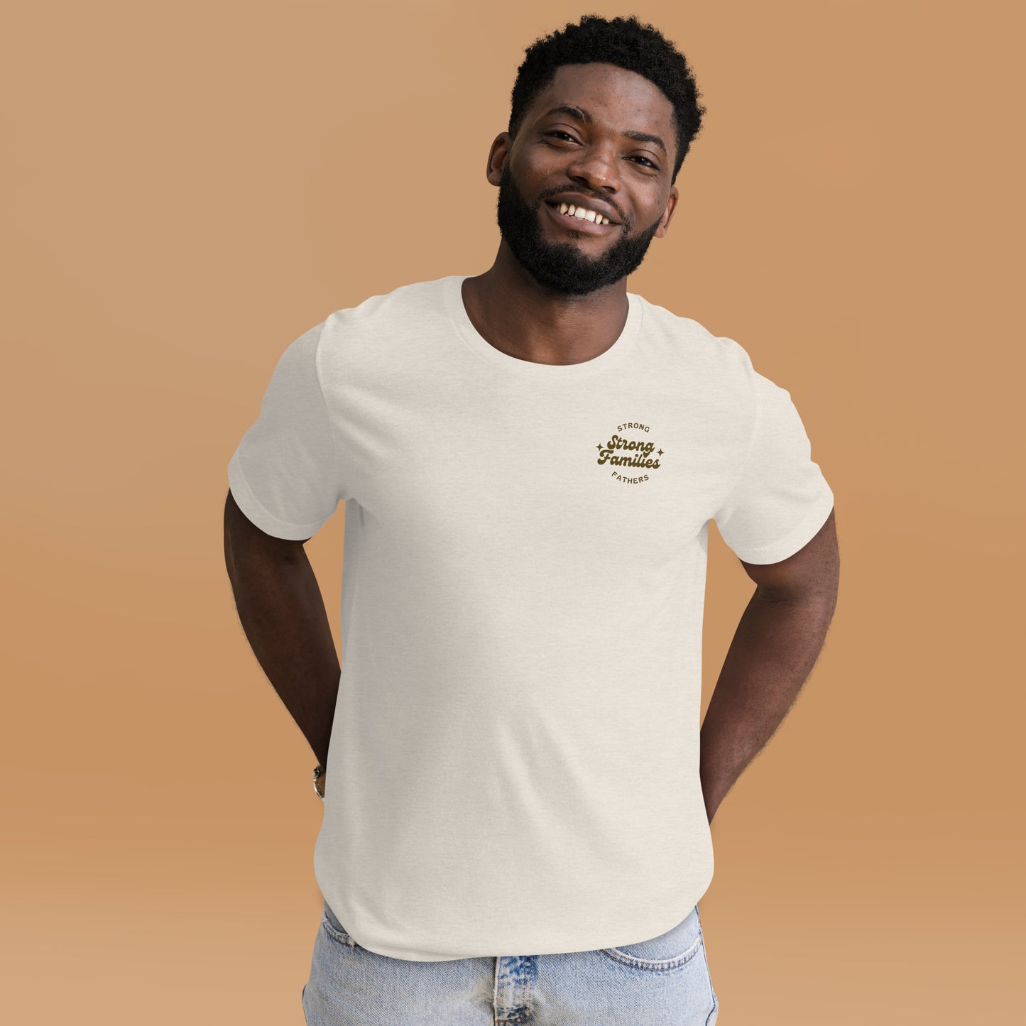 Strong Father Strong Family - Men's Relaxed Shirt in Bone/Sand