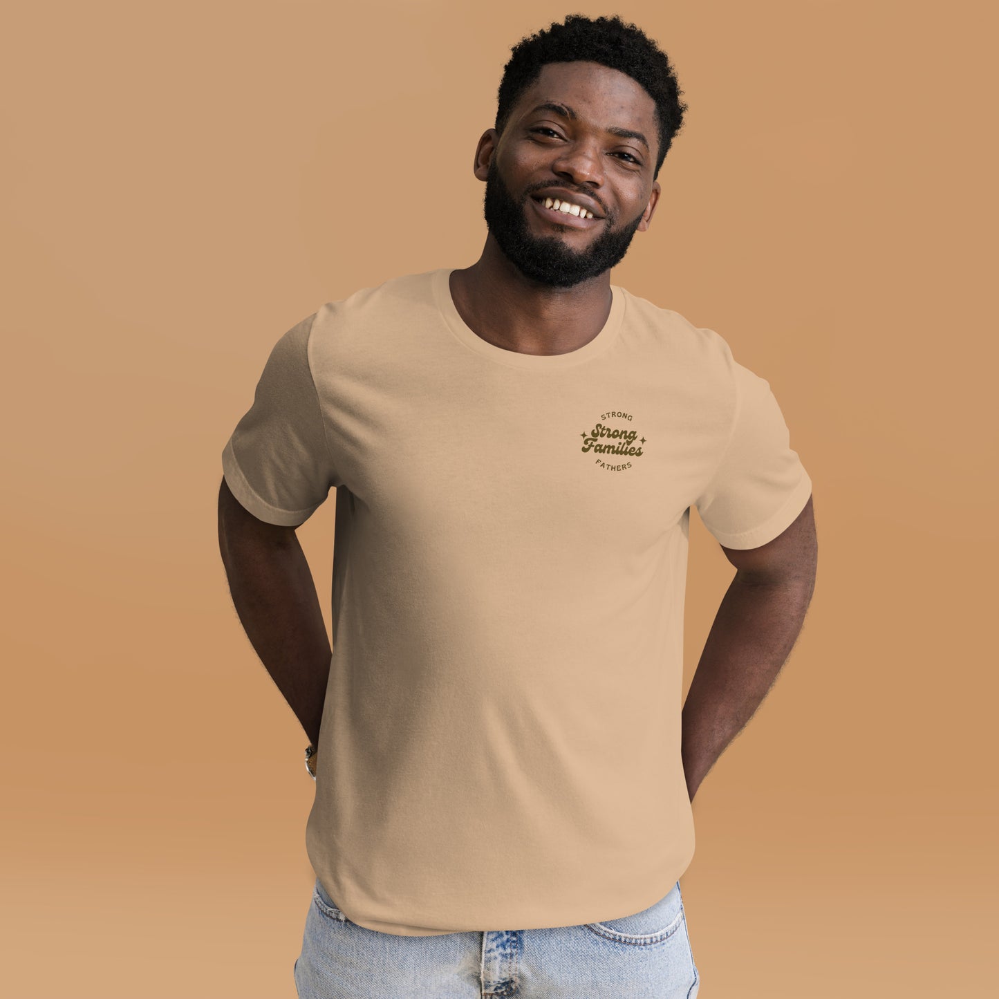 Strong Father Strong Family - Men's Relaxed Shirt in Bone/Sand