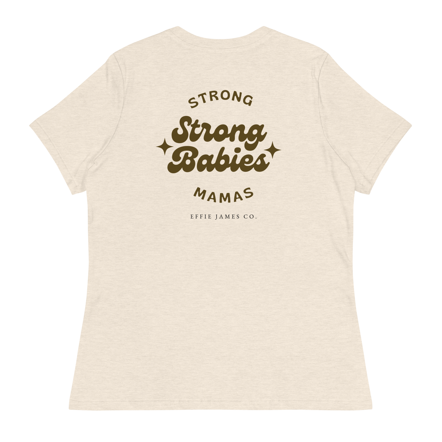 Strong Mama Strong Babies - Women's Relaxed Shirt in Ecru/Stone/Ivory