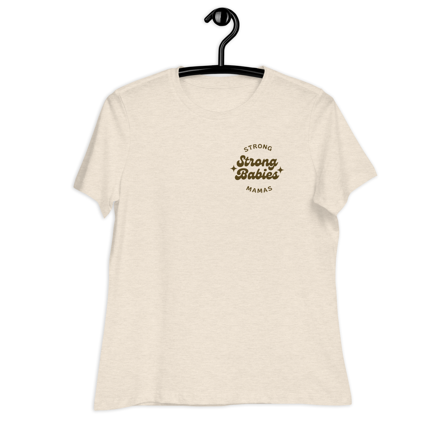 Strong Mama Strong Babies - Women's Relaxed Shirt in Ecru/Stone/Ivory