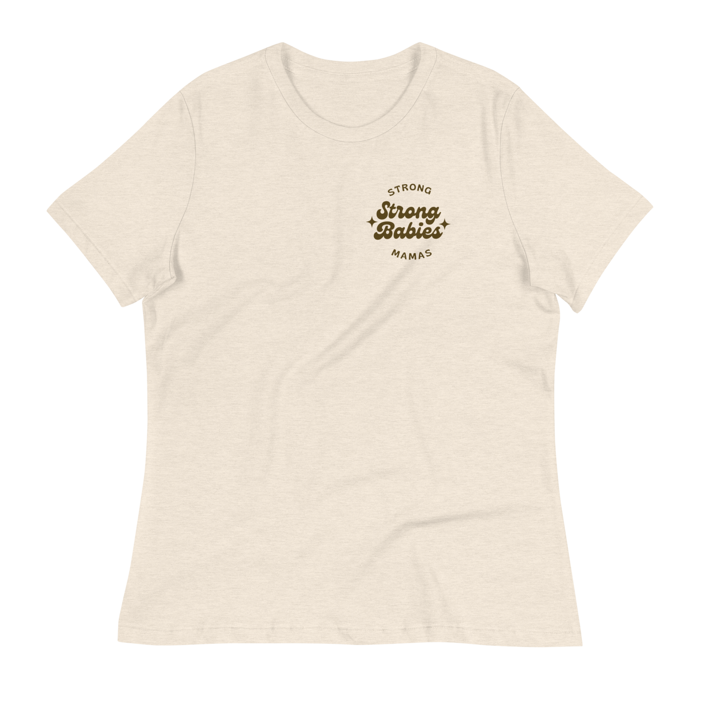 Strong Mama Strong Babies - Women's Relaxed Shirt in Ecru/Stone/Ivory