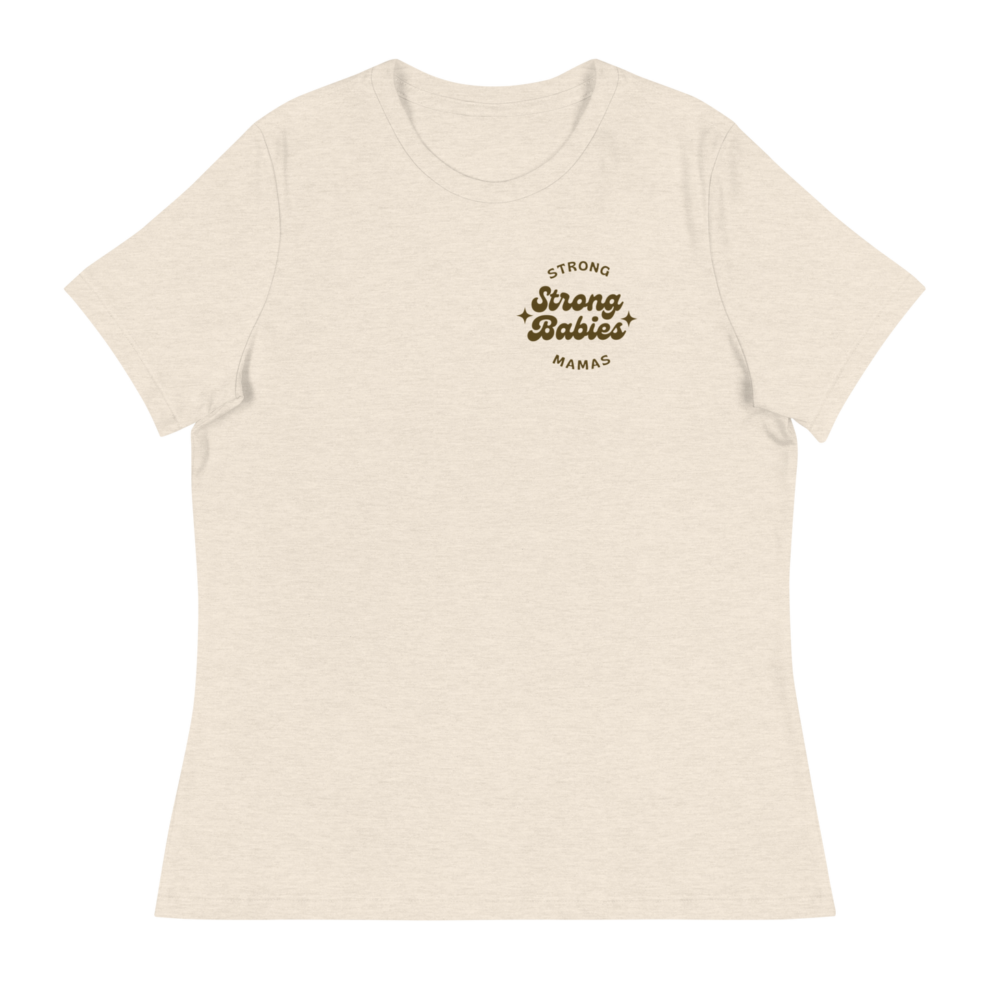 Strong Mama Strong Babies - Women's Relaxed Shirt in Ecru/Stone/Ivory