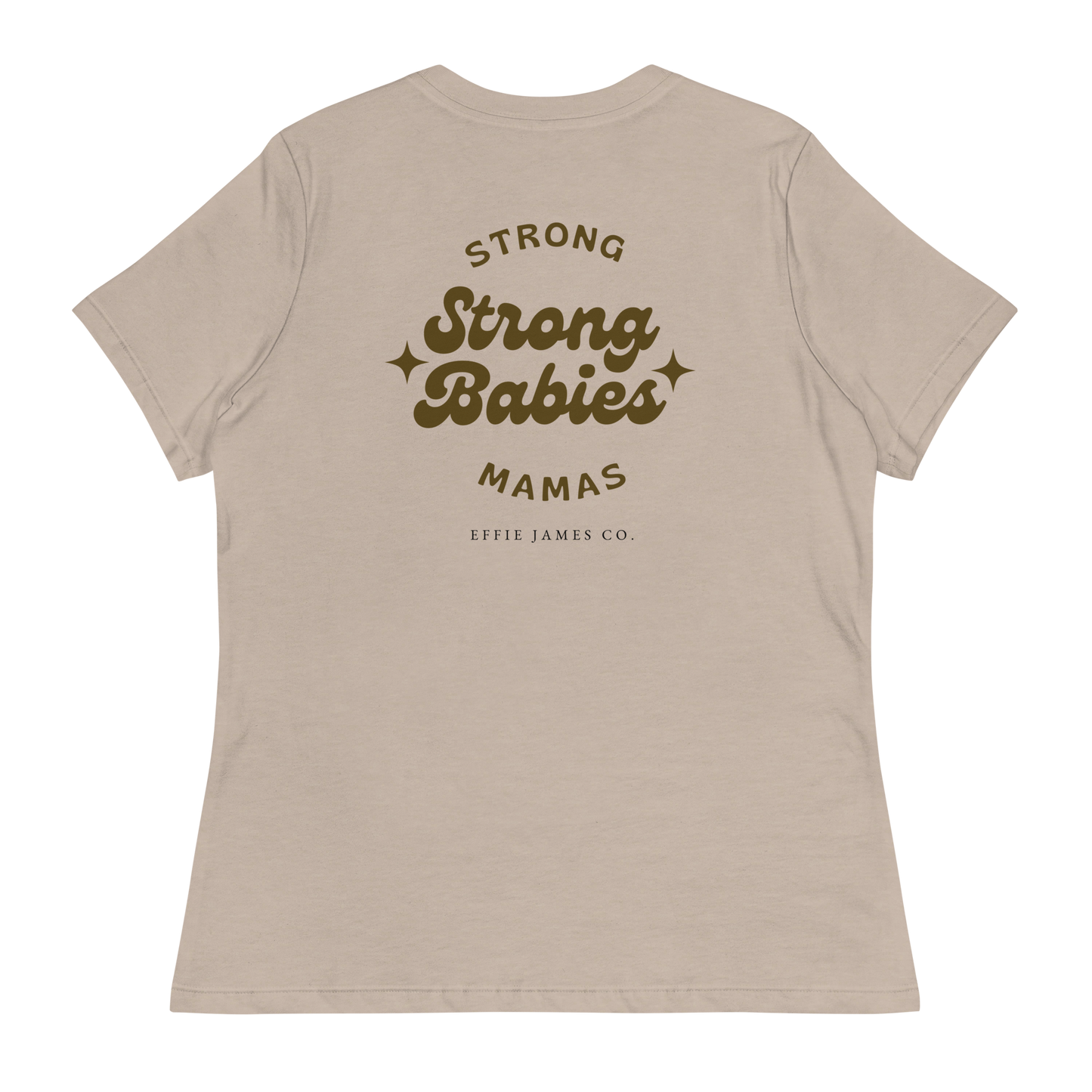 Strong Mama Strong Babies - Women's Relaxed Shirt in Ecru/Stone/Ivory