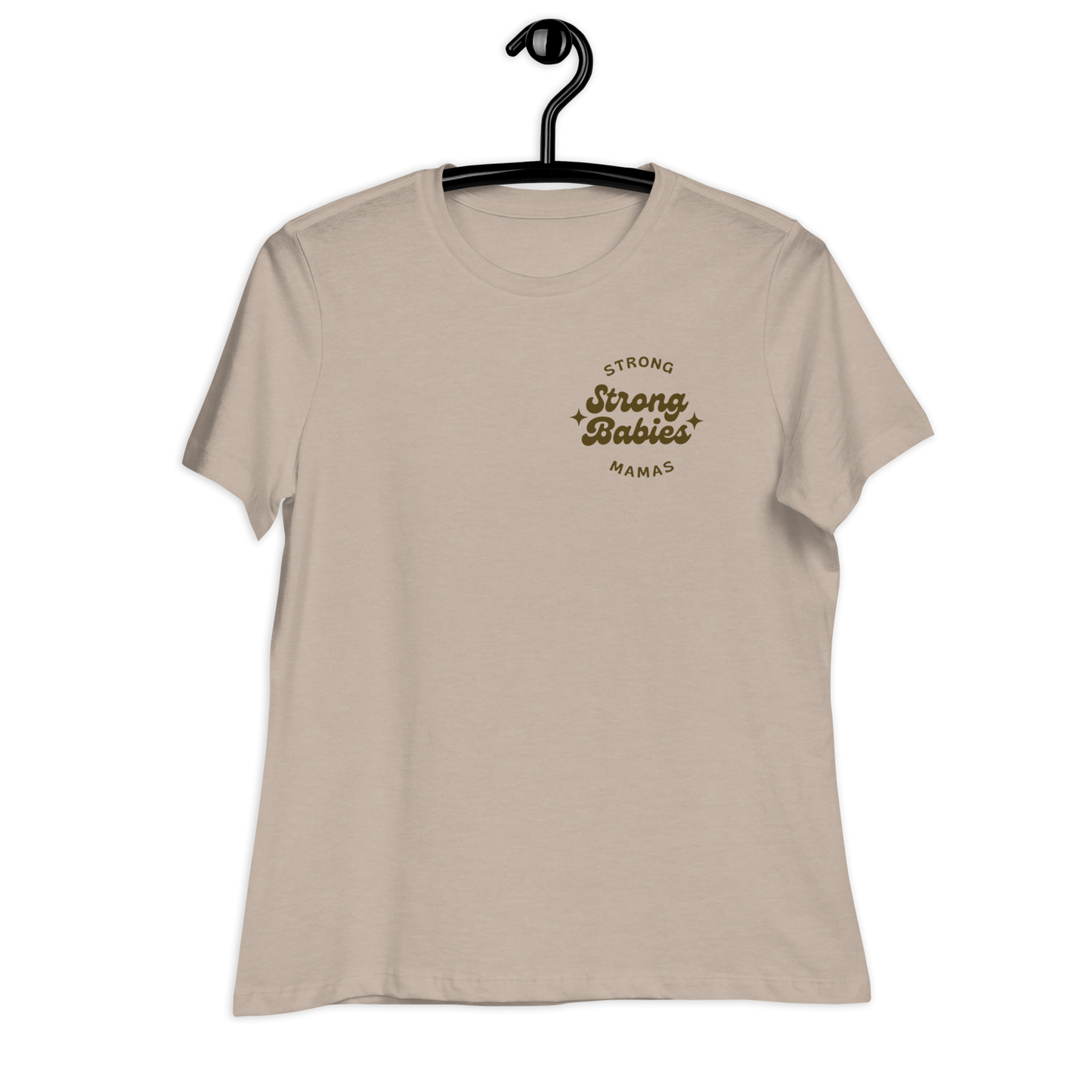 Strong Mama Strong Babies - Women's Relaxed Shirt in Ecru/Stone/Ivory