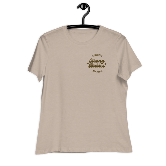 Strong Mama Strong Babies - Women's Relaxed Shirt in Ecru/Stone/Ivory