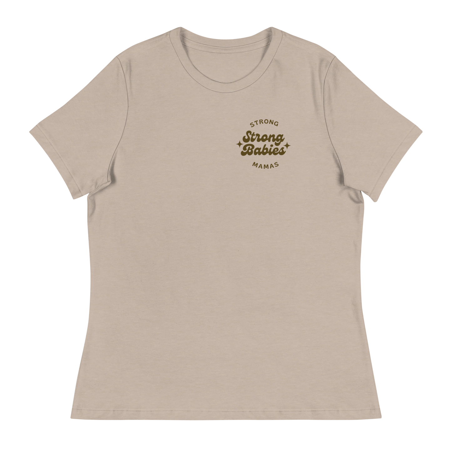 Strong Mama Strong Babies - Women's Relaxed Shirt in Ecru/Stone/Ivory